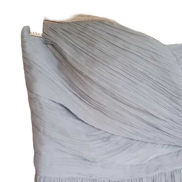 J Crew~ Graphite Arabella Strapless Silk Chiffon Dress~ Prom ~ Bridesmaid size 2 - Picture 6 of 12